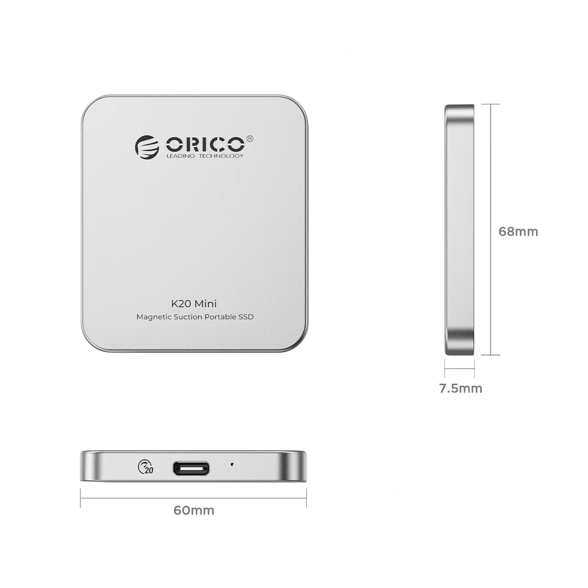K20Mini Magnetic SSD (iPhone 16/15 Pro/Max) – 2000MB/s, 4K ProRes