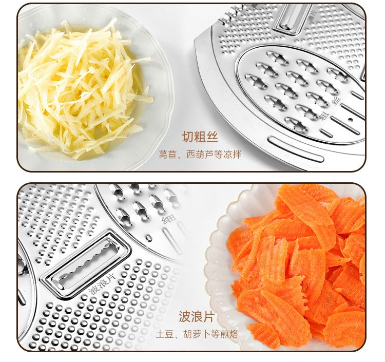 304 Stainless Steel Multi-Functional Vegetable Cutter & Drainer – Master Chef Skills Effortlessly!