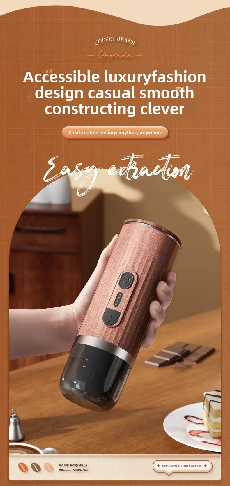 Elevate Your Coffee Experience with Our Portable Capsule Coffee Machine!