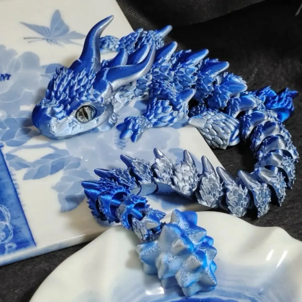 3D Printed Magic Dragon Fidget Toy: Movable Joints, Rotatable & Articulated – Office Desktop Ornament, Gift for Adults & Kids