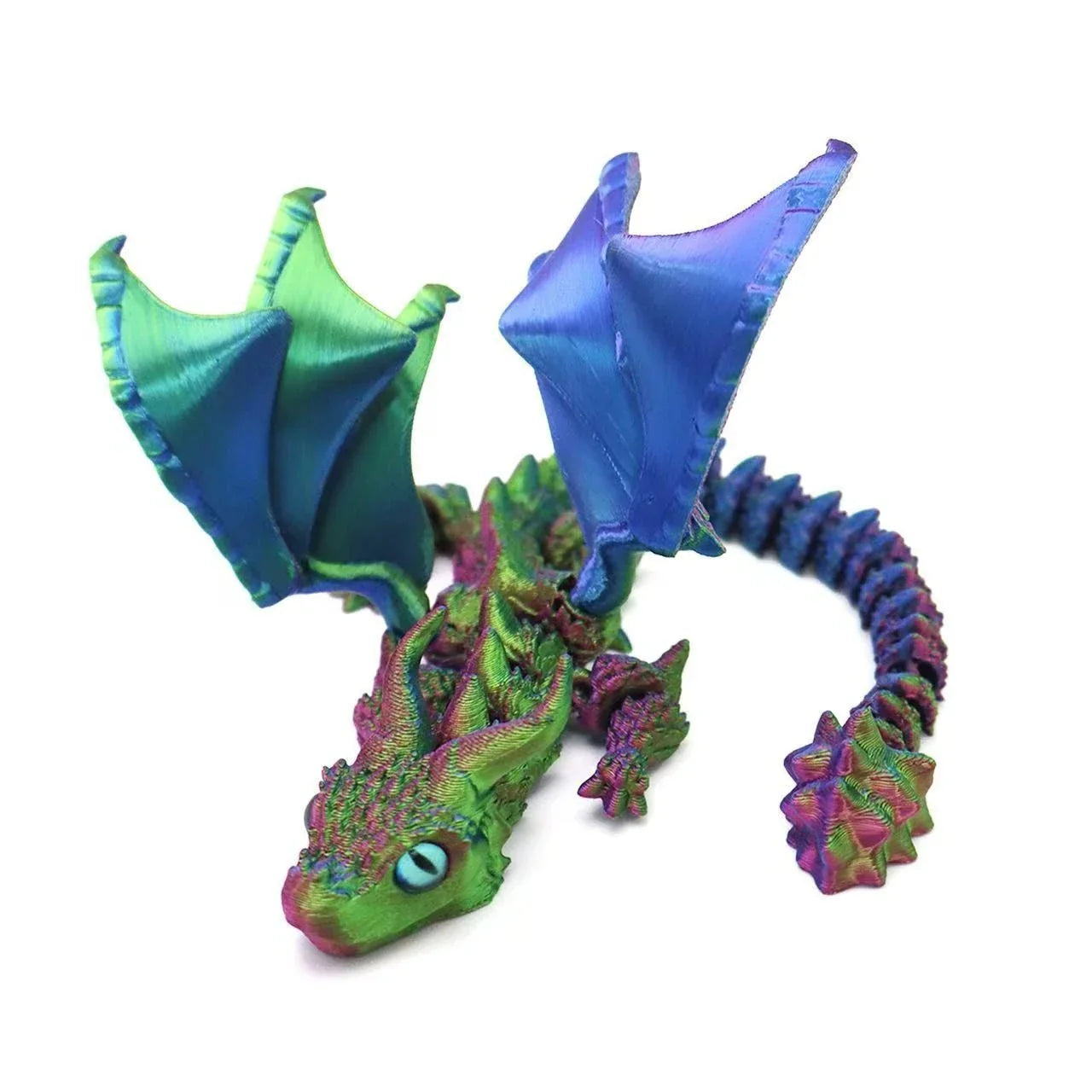3D Printed Magic Dragon Fidget Toy: Movable Joints, Rotatable & Articulated – Office Desktop Ornament, Gift for Adults & Kids