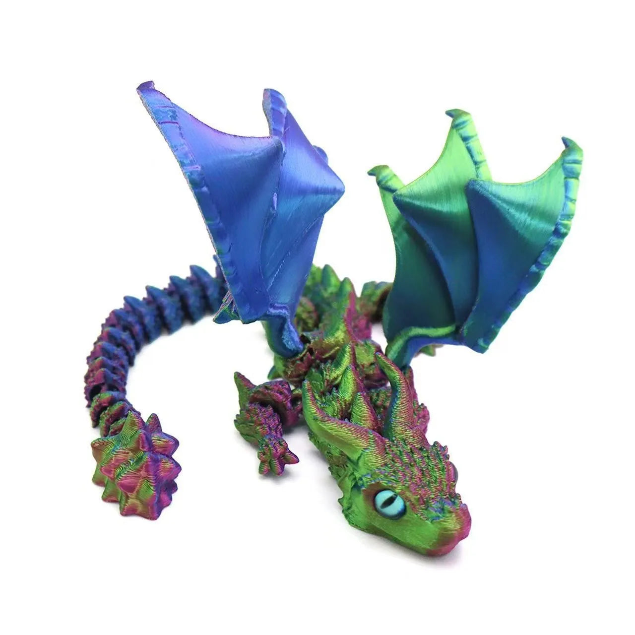 3D Printed Magic Dragon Fidget Toy: Movable Joints, Rotatable & Articulated – Office Desktop Ornament, Gift for Adults & Kids