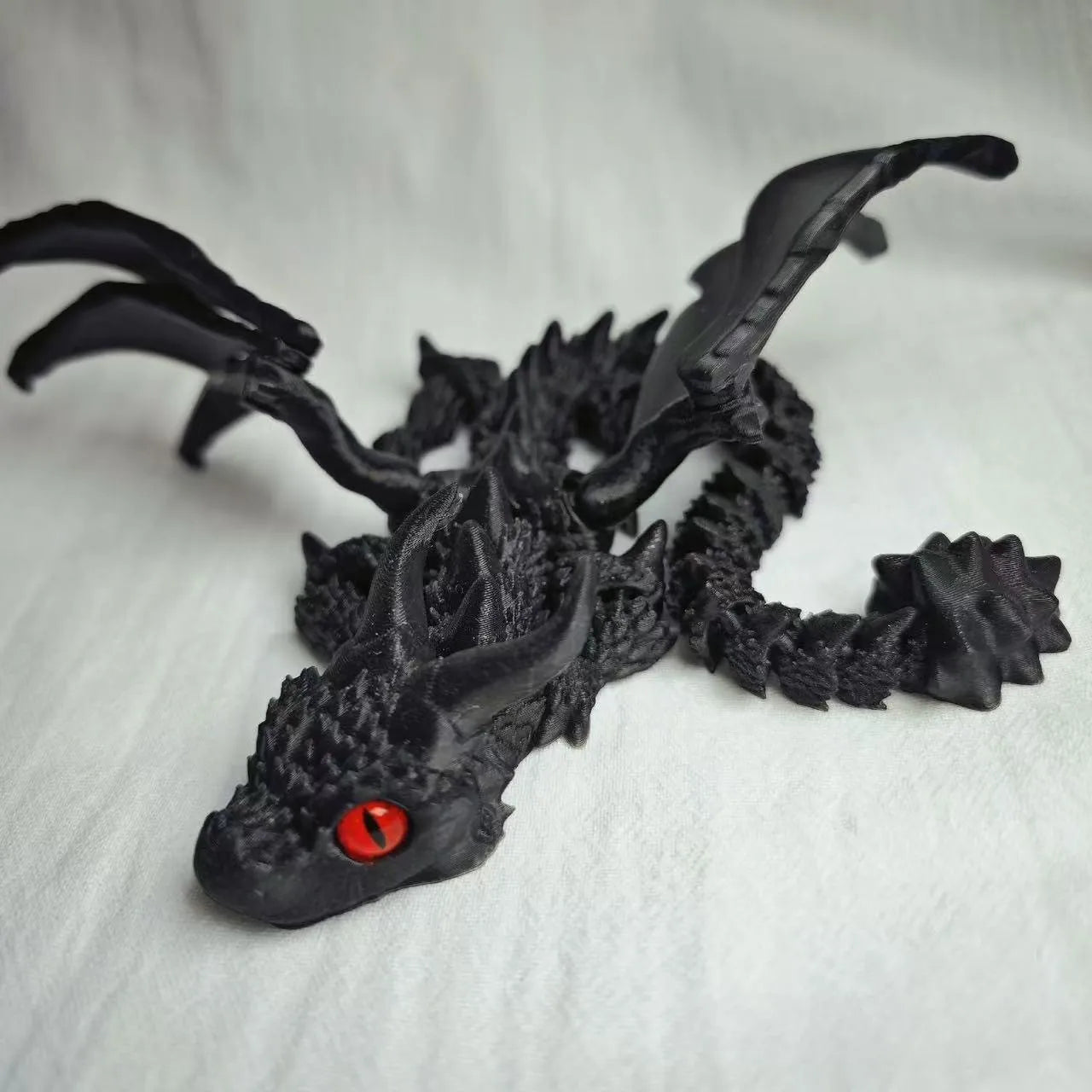 3D Printed Magic Dragon Fidget Toy: Movable Joints, Rotatable & Articulated – Office Desktop Ornament, Gift for Adults & Kids