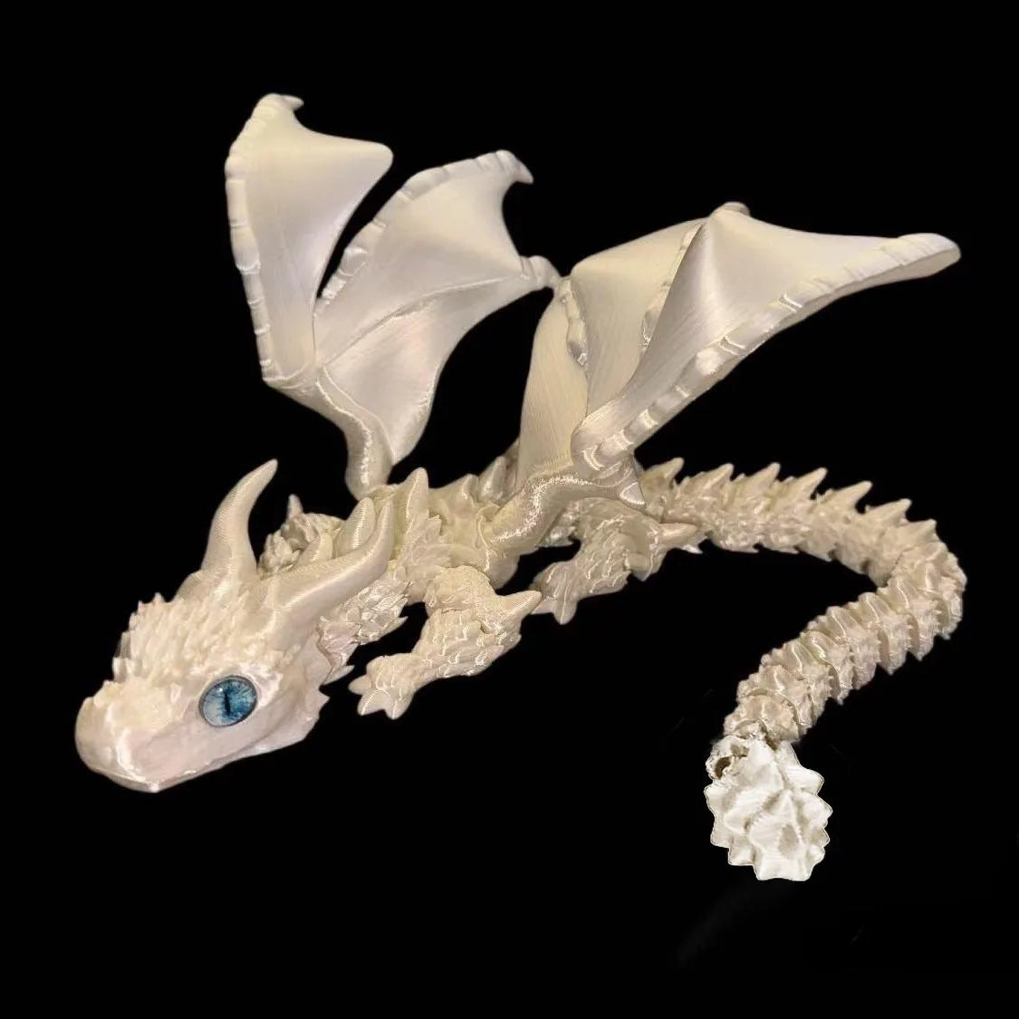 3D Printed Magic Dragon Fidget Toy: Movable Joints, Rotatable & Articulated – Office Desktop Ornament, Gift for Adults & Kids